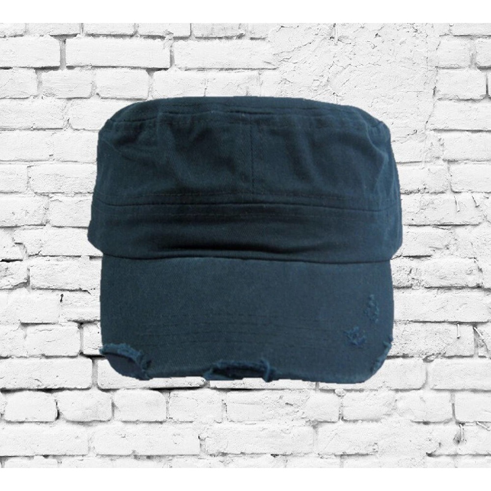 Your Custom Print Embroidered Navy Hat Embroidery Cadet Fidel Distressed